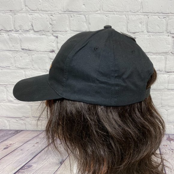 Tourist Hat Cap Strap Back Black Floridita Cuba Embroidered Lightweight Cotton - Picture 4 of 8